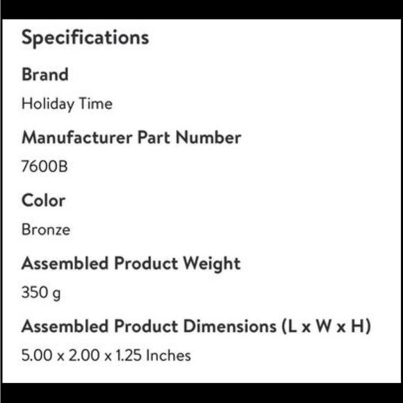 Metal Stocking Holder Set with Bronze Finish by Holiday Time 2 Piece - Picture 7 of 8